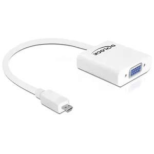 Адаптер видео кабеля DeLOCK 65347 VGA D-Sub на HDMI Type D Micro White