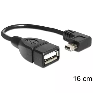 USB Cable DeLOCK 83245 0.16m USB A Mini-USB B Black