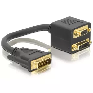 Адаптер DVI DeLOCK 65052 DVI29 male to DVI29 + VGA female 0.2 m
