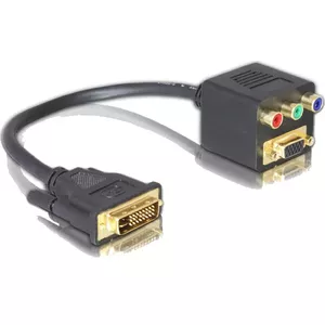 Адаптер DVI на VGA + 3x RCA DeLOCK 65061