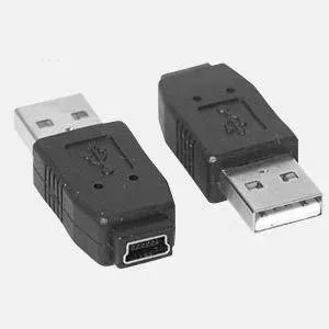 DeLOCK Gender Changer mini USB-B 5-pin USB-A Melns