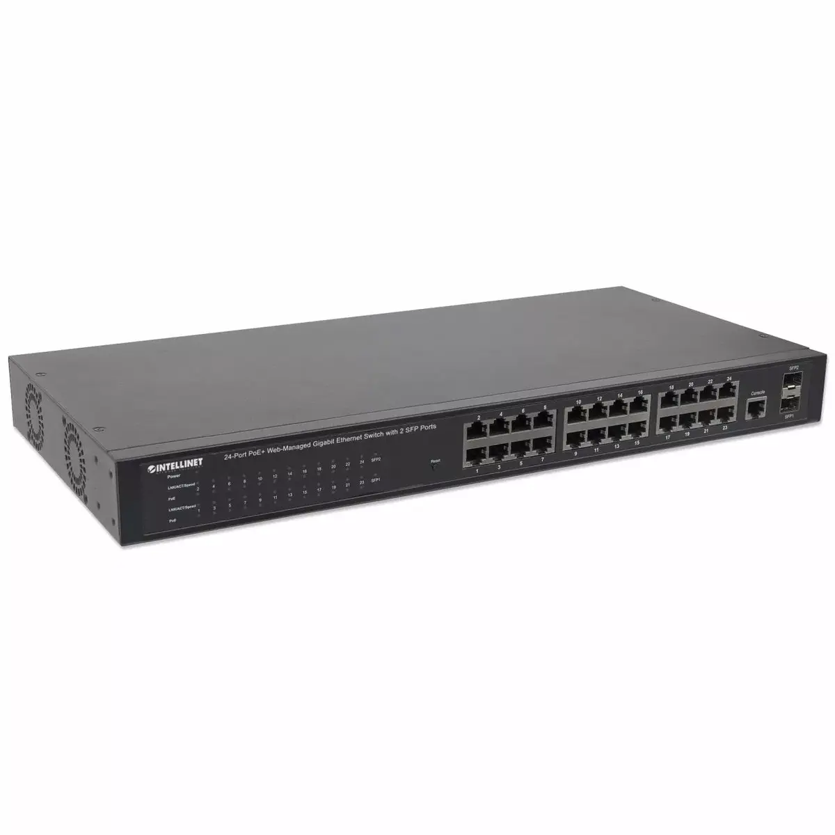 Pārvaldāms slēdzis Intellinet 24-portu Gigabit Ethernet PoE+ Photo 3