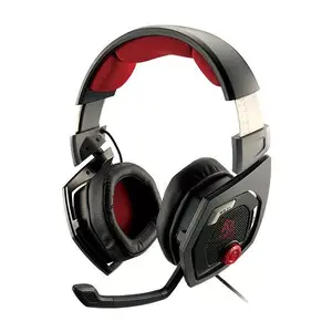 Vadu spēļu austiņas THERMALTAKE SHOCK 3D 7.1 — apkārtausu, uz galvas stīpas, 20–20 000 Hz, kabelis 2 m, melna/sarkana