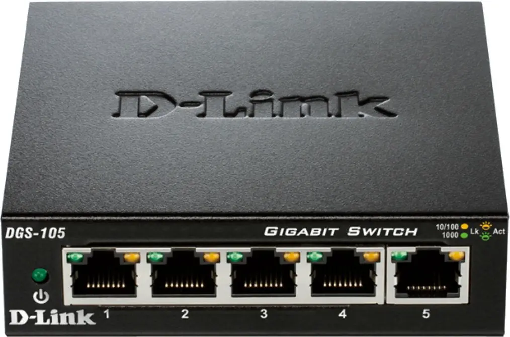 Slēdzis D-Link DGS-105 Nevadāms L2 Gigabit