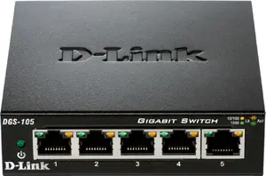 Switch D-Link DGS-105 Unmanaged L2 Gigabit Ethernet Black