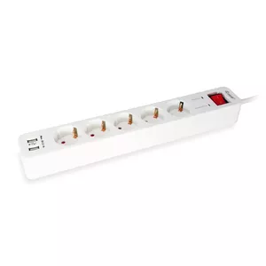 Equip 245554 power extension 1.8 m 5 AC outlet(s) Indoor White