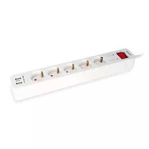 Удлинитель 245554 Equip 1.8м 5 розеток Внутренний Белый