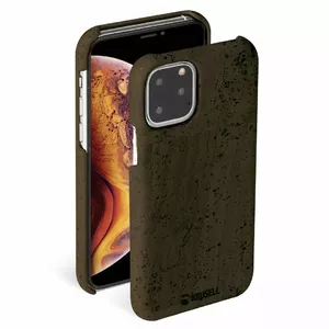 Phone case Krusell Birka for Apple iPhone 11 Pro Max, dark brown leather-style protective cover