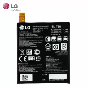 Replacement Li‑Ion Battery OEM for LG H955 (G Flex 2) 3000mAh, Rechargeable, MPN BL‑T16