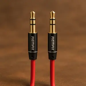 3.5mm AUX cable REMAX L100 — 1.0 m length, red