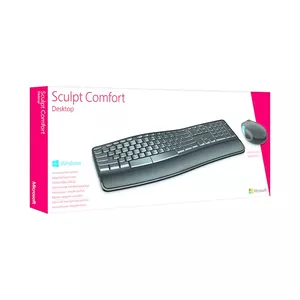 Microsoft Sculpt Comfort Desktop tastatūra Pele iekļauta RF Bezvadu QWERTY Melns