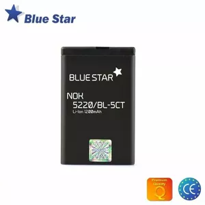Battery blue star for Nokia C3-01 / C5 / C6-01 — Li‑Ion 1200 mAh, analog BL-5CT
