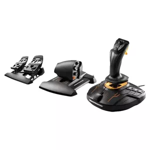 Joystick Thrustmaster T-16000M FCS Flight Pack — USB wired joystick for PC & Mac, D-pad, analogue and digital controls, black