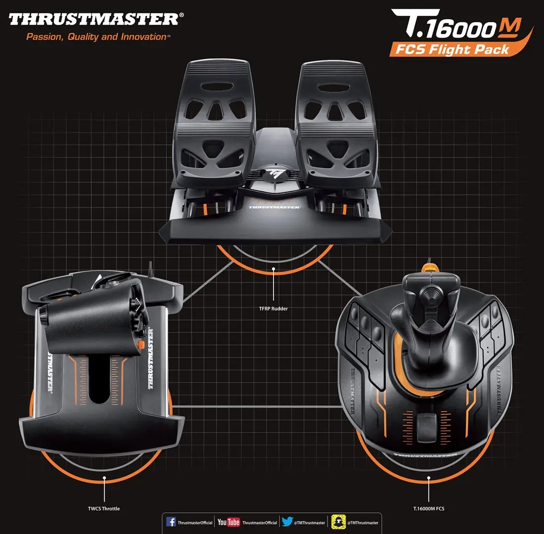 Thrustmaster T-16000M FCS Flight Pack joystick Photo 8