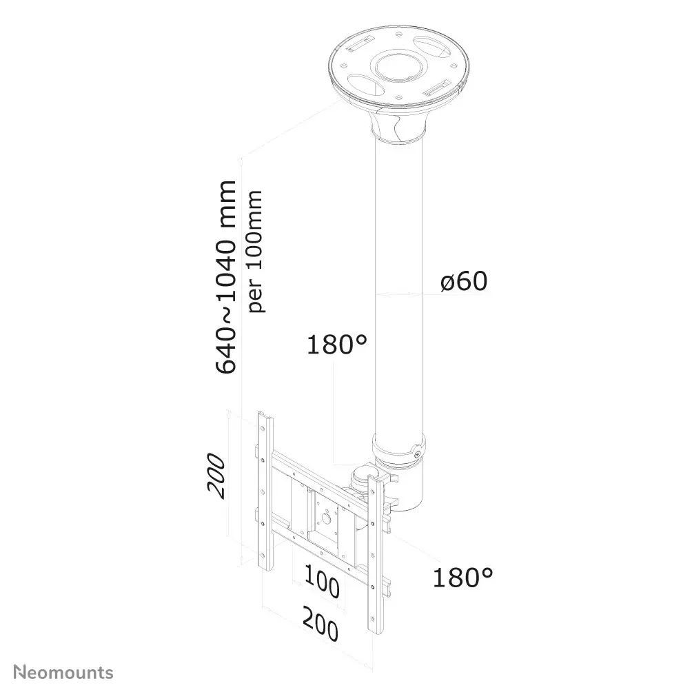 Ceiling mount Neomounts FPMA-C200 Photo 7