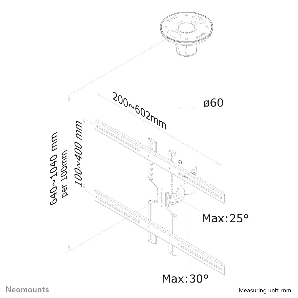 Ceiling Mount Neomounts FPMA-C400BLACK Photo 9