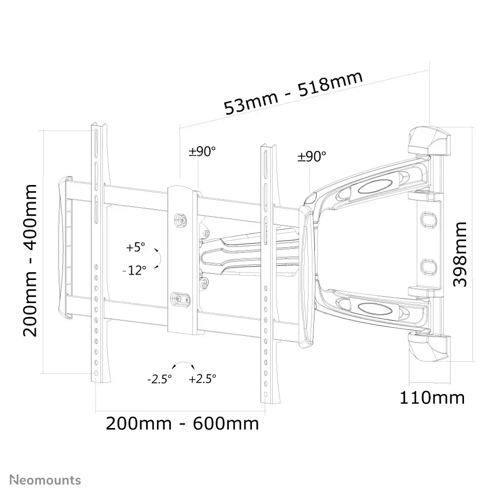 Neomounts LED-W700SILVER TV Wall Mount Photo 9