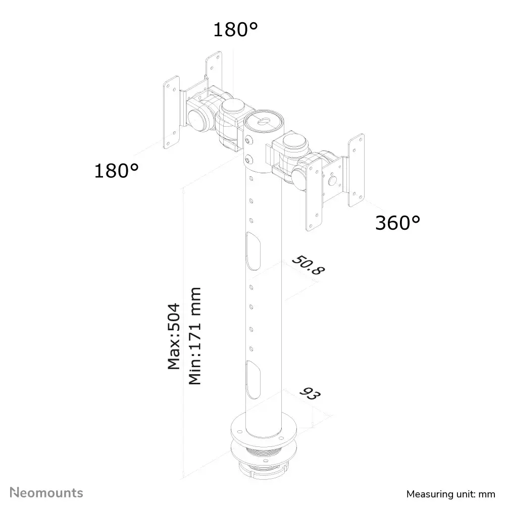 Настольный мониторный кронштейн Neomounts FPMA-D050DBLACK Photo 7