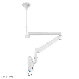 Ceiling medical monitor mount Neomounts FPMA-HAC100 — 6 kg capacity, 10"–24", VESA 75x75–100x100, tilt 0–55° (white)