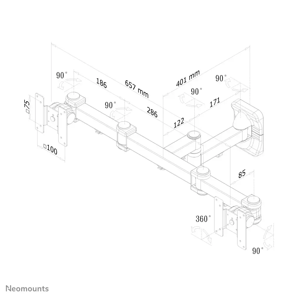 TV/Monitor Wall Mount Neomounts FPMA-W960D Photo 6