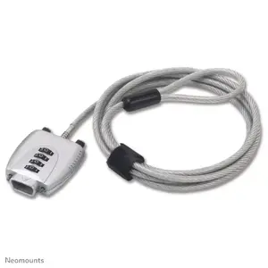Security lock cable Neomounts NSVGALOCK Steel 2m Combination lock Silver