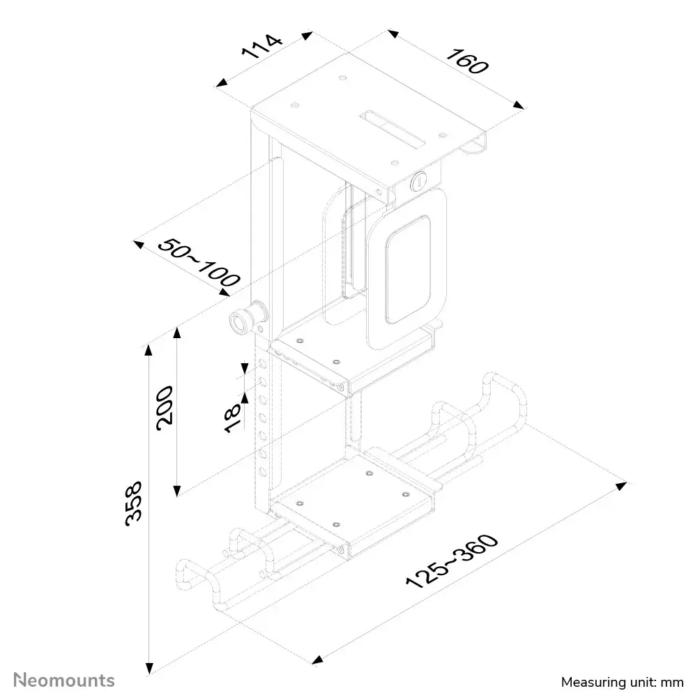 Держатель процессора Neomounts CPU-D075BLACK/LK Photo 3