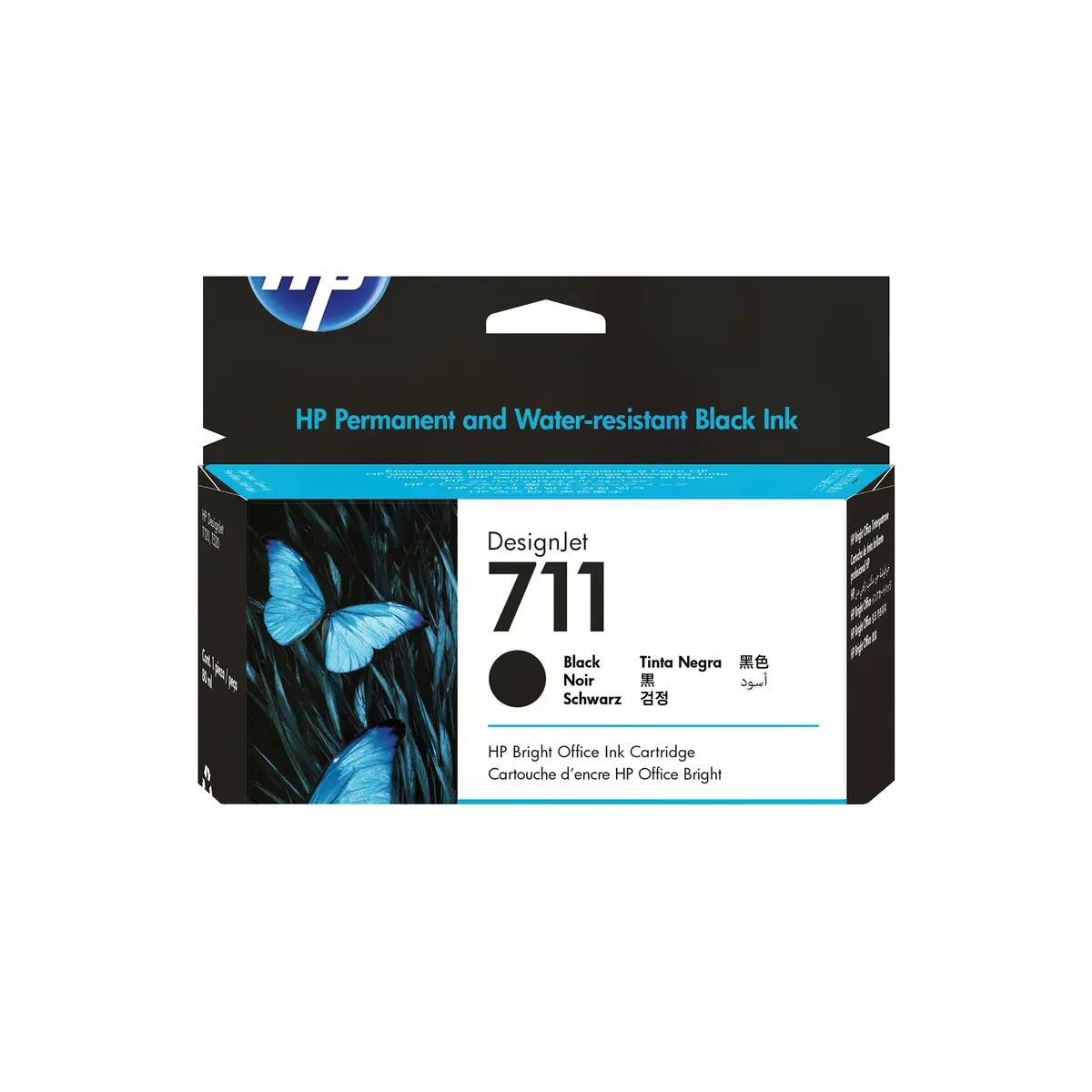 HP 711 Melna DesignJet tintes kasetne