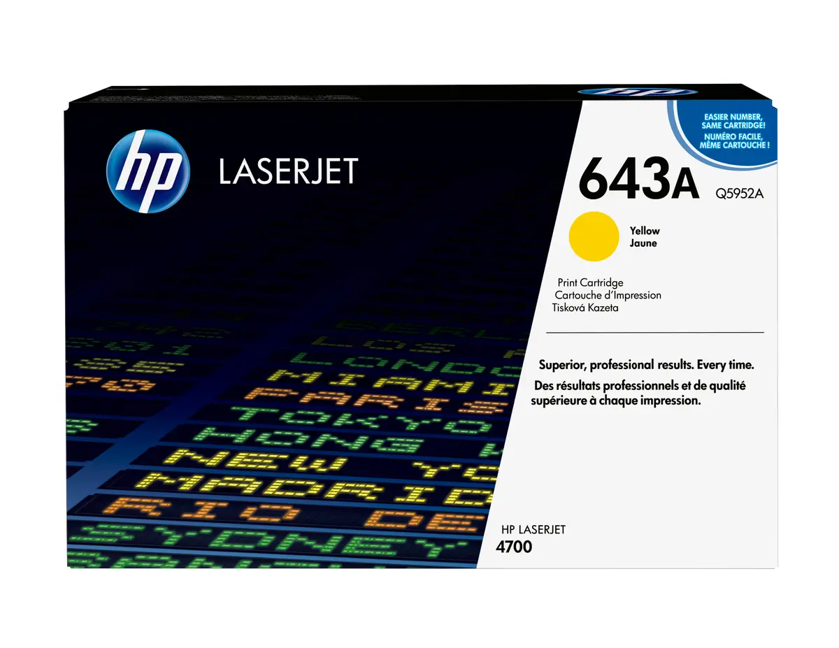 HP 643A Yellow Oriģinālais LaserJet tonera