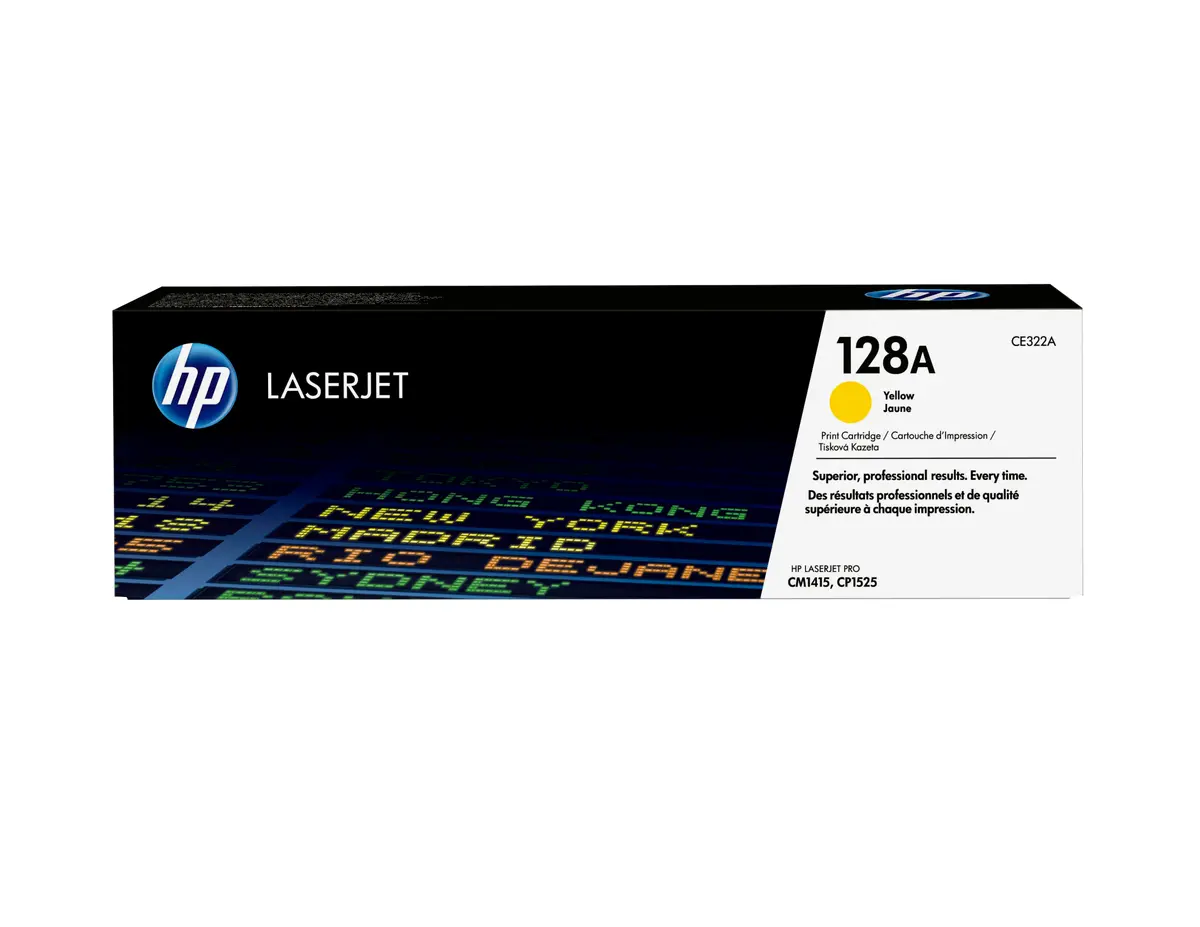 HP 128A Dzeltens Oriģinālais Lāzerprintera Toneris