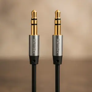 3.5mm AUX cable Remax L100 — 1.0 m, male-to-male, black