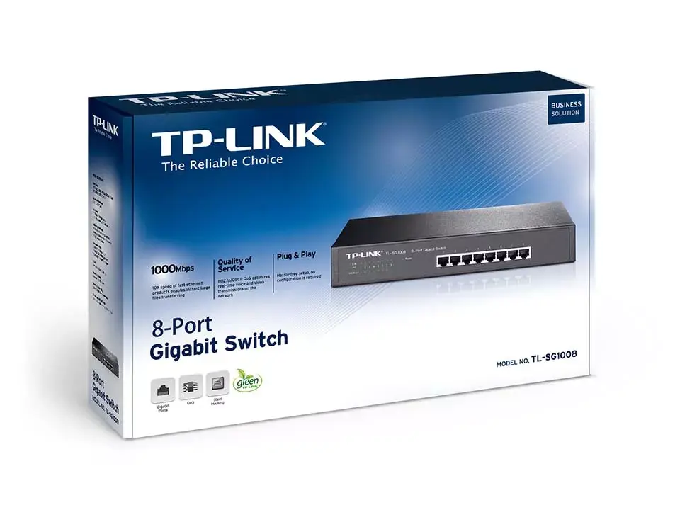 Neadministrējams slēdzis TP-Link TL-SG1008, TL-SG1008 Photo 3
