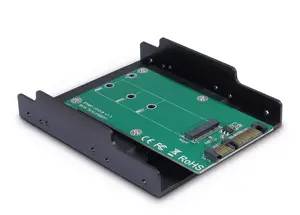 Inter-Tech KT001B Internal Adapter M.2 to SATA Host Interface 6 Gbit/s Black Green