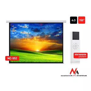 Projection Screen Maclean MC-552 150" Motorized Matte White 4:3