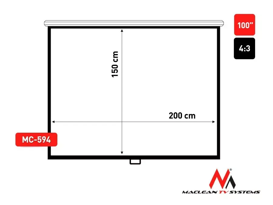 Projection screen Maclean MC-594 Photo 2