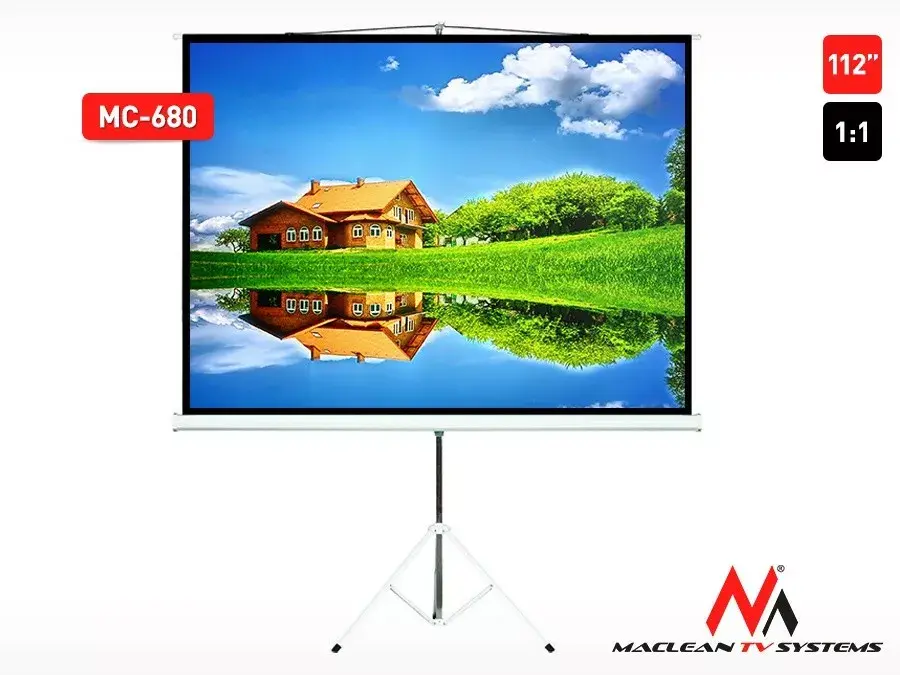 Projection screen MACLEAN MC-680 tripod 200x200 cm Photo 2