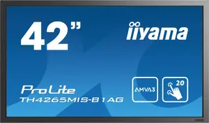 Монитор IIYAMA ProLite TH4265MIS-B1AG, 42" (106,7 см), Full HD 1920×1080, сенсорный LED, 6,5 мс, 16:9, динамики, VESA, чёрный