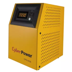 Uninterruptible Power Supply CYBERPOWER CPS1000E — Online double-conversion UPS, 1 kVA (700 W), AVR, LCD, 2x Type F outlets, 12V VRLA battery