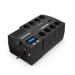 Uninterruptible Power Supply CYBERPOWER BR1000ELCD — Line-Interactive UPS 1 kVA (600 W), 8x Type E outlets, LCD, AVR, 4 ms response