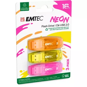 USB флеш-память Emtec 16 ГБ USB Type-A 2.0 C410 Neon
