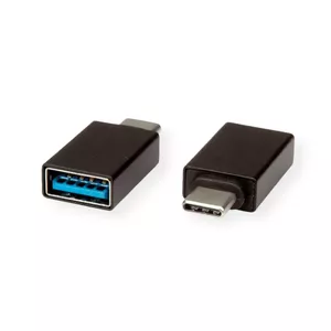 ROLINE 12.03.2997 kabeļu spraudņu pāreja USB-C USB-A Melns