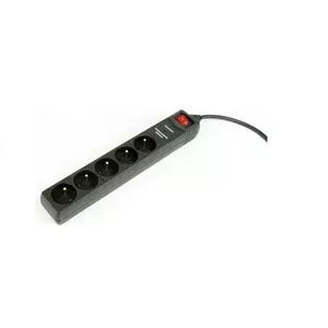Surge Protector ENERGENIE SPF5-C-5 — 5 AC outlets, 250 V, 1.5 m cable, black