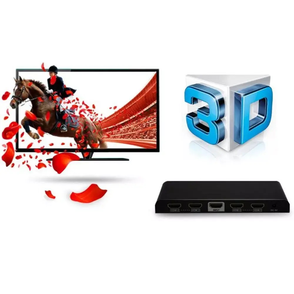HDMI Splitter Techly 2.0 4K UHD 3D 4-way Photo 6