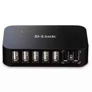 D-Link DUB-H7 USB 2.0 Type-B 480 Mbit/s Melns