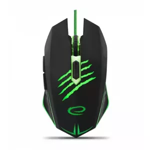 Wired gaming mouse ESPERANZA EGM209G — right-hand, optical 2400 DPI, 6 buttons, USB Type-A, 1.5 m cable, black/green