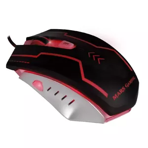 Gaming mouse TACENS Mars Gaming MM2 ambidextrous optical 5000 DPI, 6 buttons, black/silver