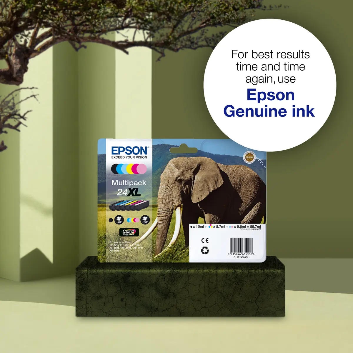 Картридж Epson Elephant 24XL Cyan C13T24324012 Photo 3
