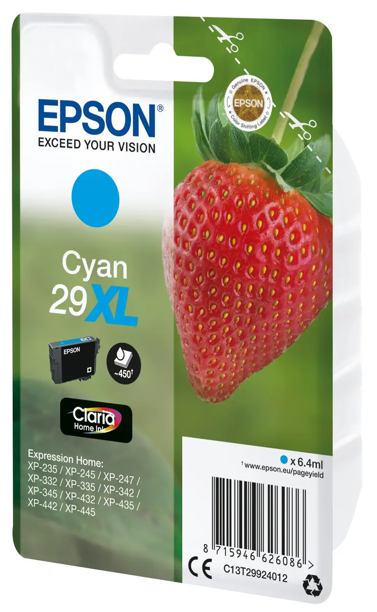 Epson Strawberry 29XL Claria Home tintes