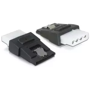 Cable Gender Changer DeLOCK 65046 4pin Molex to 15pin SATA Black