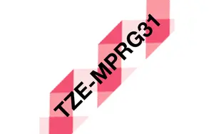 Brother TZE-MPRG31 Continuous Label Tape Black on Red Thermal Transfer TZe 1.2 cm 4 m