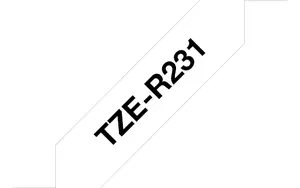 Brother TZE-R231 Label-Making Tape Black on White 1.2 cm Width 4 m Length